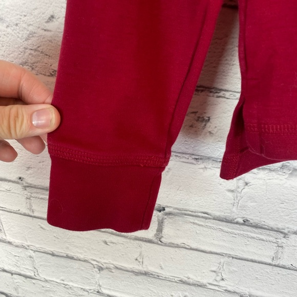 Lacoste Vintage Oversized Red Quarter Zip Sweatshirt Hoodie Pockets Size Medium - Picture 4 of 10